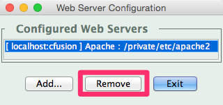 Remove Web Server Connector