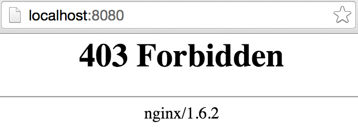 Screenshot showing Nginx 403 Forbidden